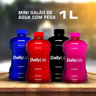 Mini Galão de Água 1 Litro Com Pega para Academia - DailyLife em Oferta na Shopee