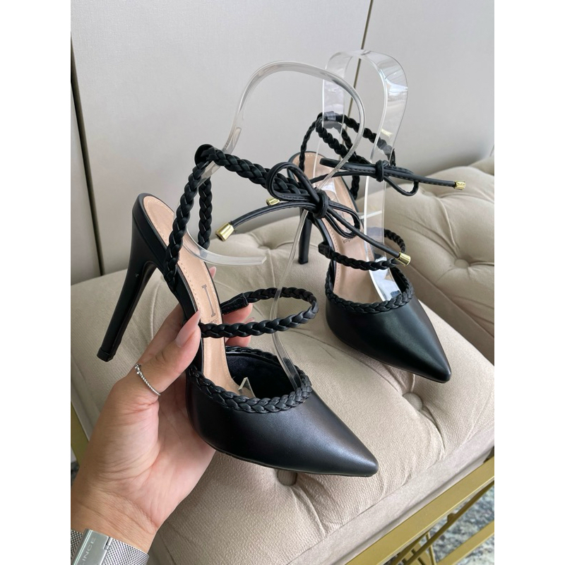 sapato femenino,  scarpin trança, scarpin em alta, scarpin alto
