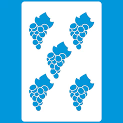 Stencil 8 X 12 Mini Uvinhas Molde Vazado Pintura Tecido Mdf Madeira Parede Piso Camiseta Pano Prato