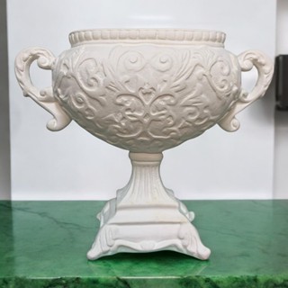 Vaso Decorativo Jarro Trabalhado Branco 20 Cm Itália Luxo em Oferta na Shopee