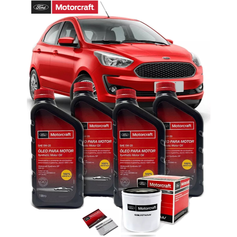 Kit Revisão Ford Ka 1.0 1.5 5w20 FORD Motorcraft 100% Sintético Original+Filtro Óleo Ford+Etiqueta em Oferta na Shopee