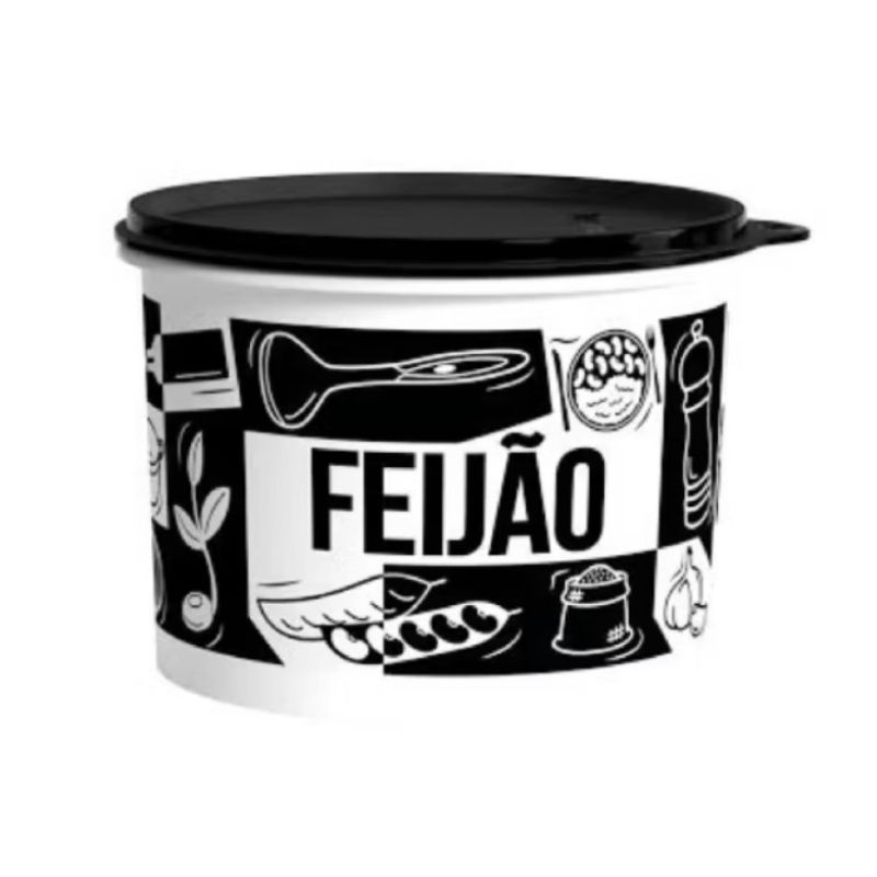 Caixa decorada feijão 2kg pop box tupperware