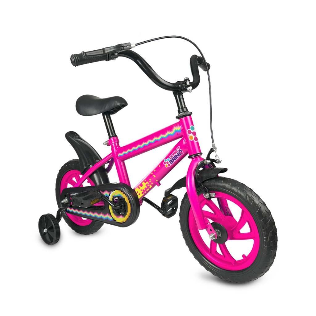 Bicicleta Infantil Aro 12 Com Rodas De Apoio, Freio Seguro E Design Leve Para Crianças Conect Brinq em Oferta na Shopee