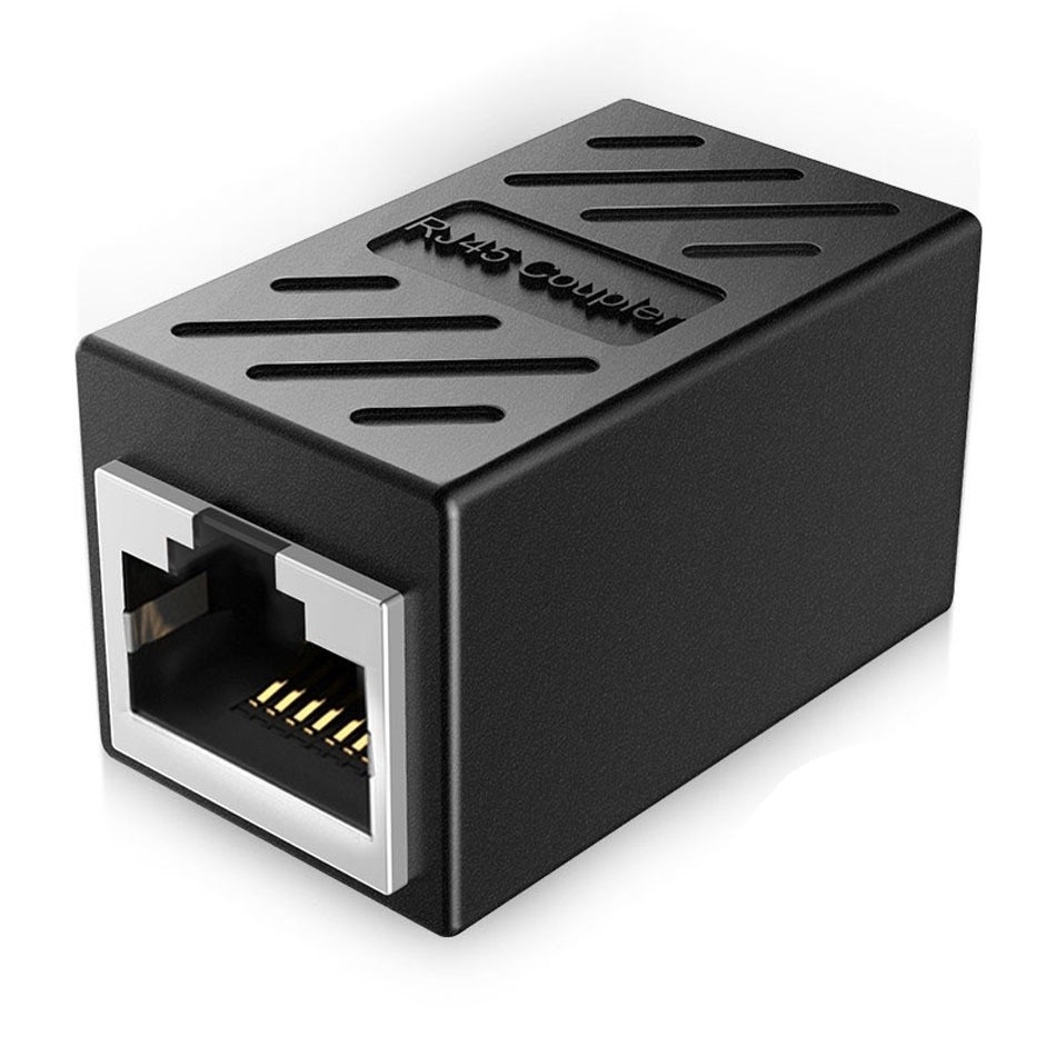 Adaptador Emenda Rj45 Lan Rede Cat 5 6 7 Conector Blindado preto em Oferta na Shopee
