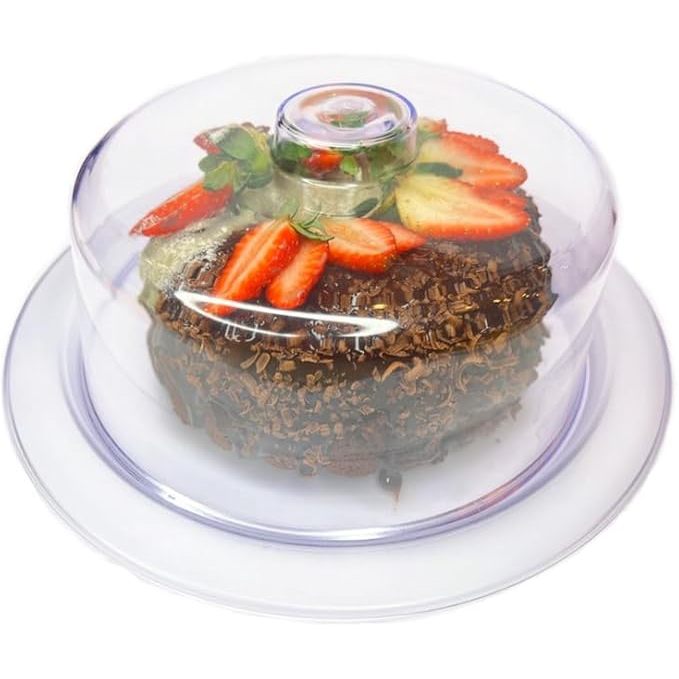 Boleira De Cristal Suporte Para Bolo Com Tampa em Oferta na Shopee