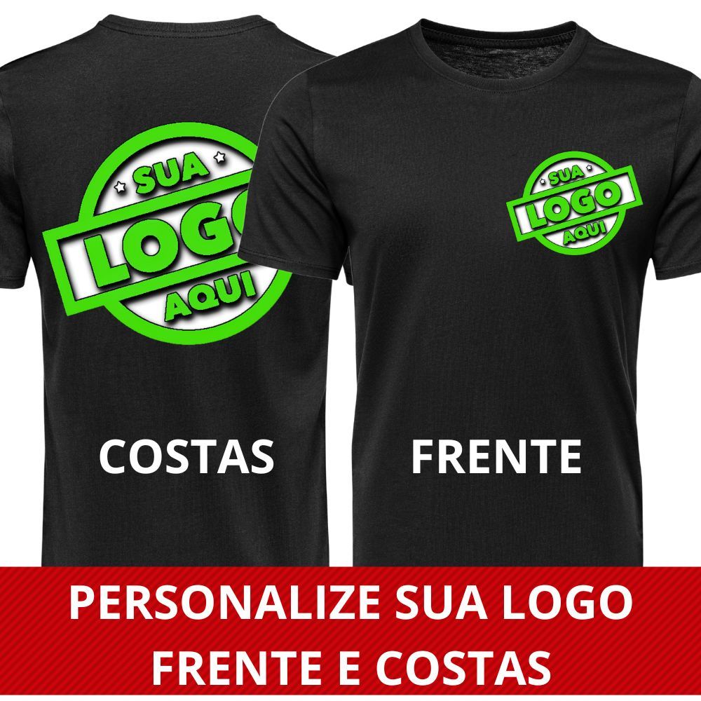 Detalhes do Camiseta Personalizada Com Sua Logo Ou Estampa Preferida Camisa 100% Algodão