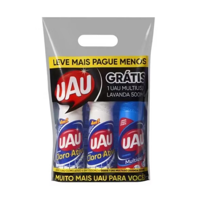 Kit Limpador 2 Cloro Ativo + Lavanda 500ml Uau Pack Limpeza em Oferta na Shopee
