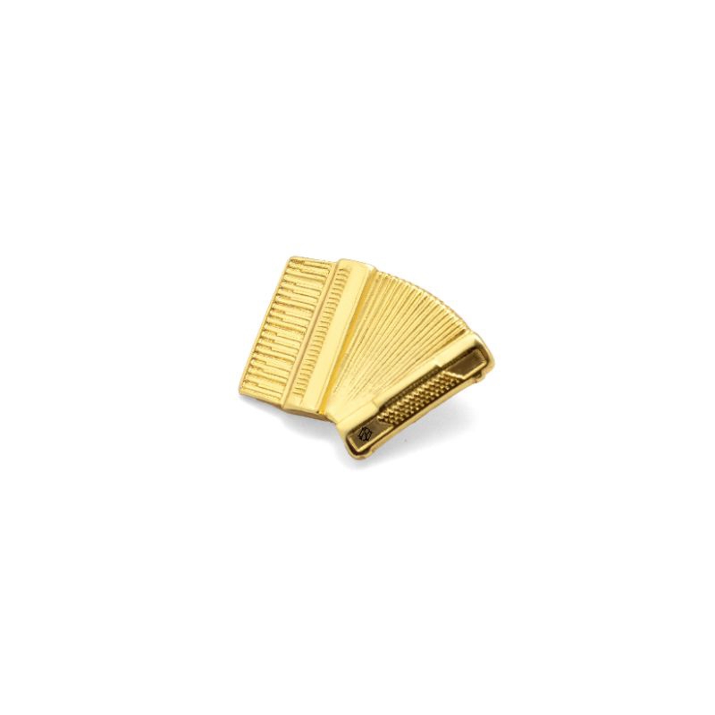 Broche minimalista acordeon modelo clássico com flash de ouro 1 unidade