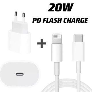 Cabo CABO TIPE-C/FONTE 20W/Kit Carregador De iPhone Fonte com Cabo Carregamento Rápido 1m…