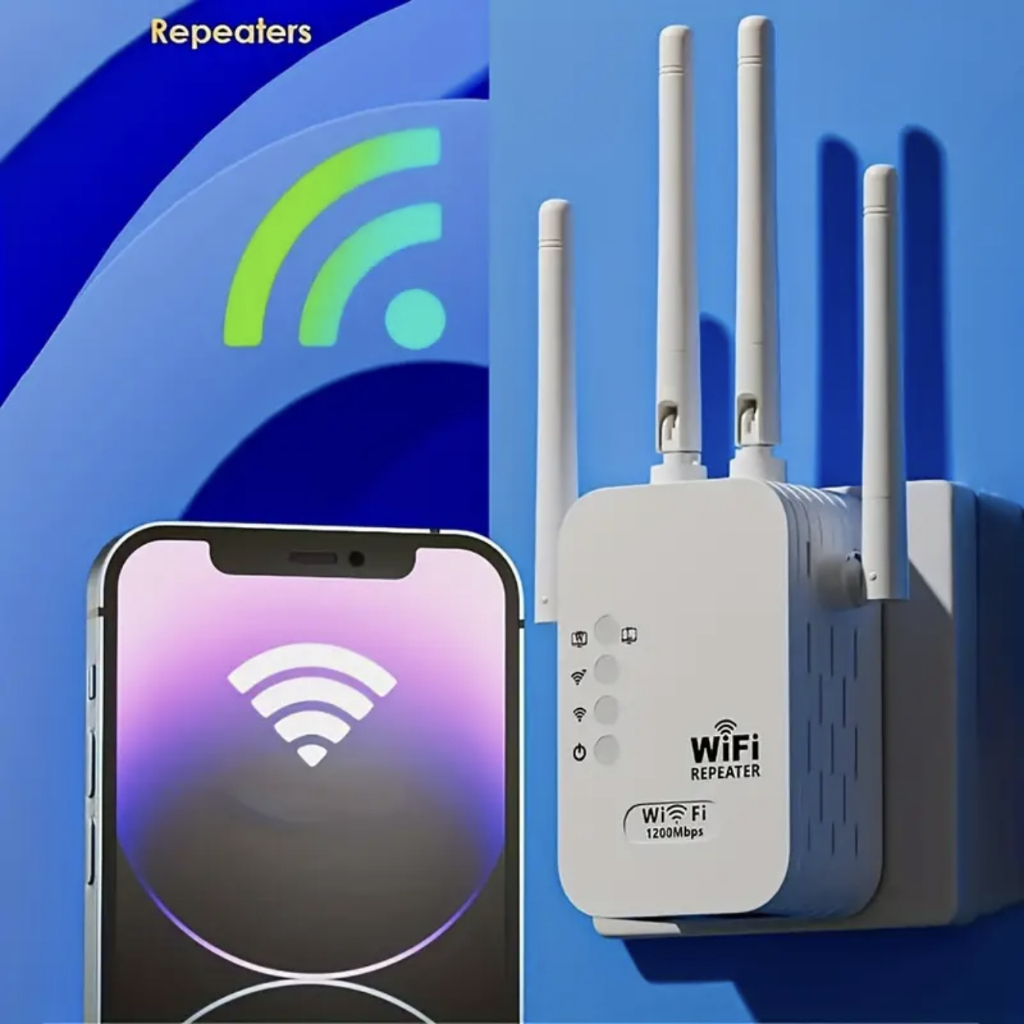 Repetidor WiFi 1200 Mbps - Amplificador de Sinal Ultra Rápido (110V/220V) - Cobertura Potente-G8 Repetidor WiFi 1200 Mbps - Amplificador de Sinal Ultra Rápido (110V/220V) - Cobertura Potente-G8