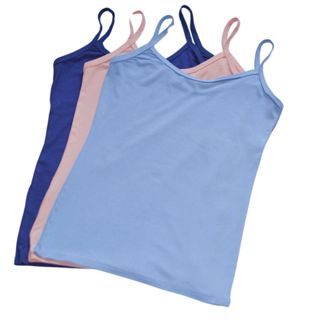 Kit 3 Unidades Blusinha Regata Alcinha Fina Basica Lisa em Oferta na Shopee