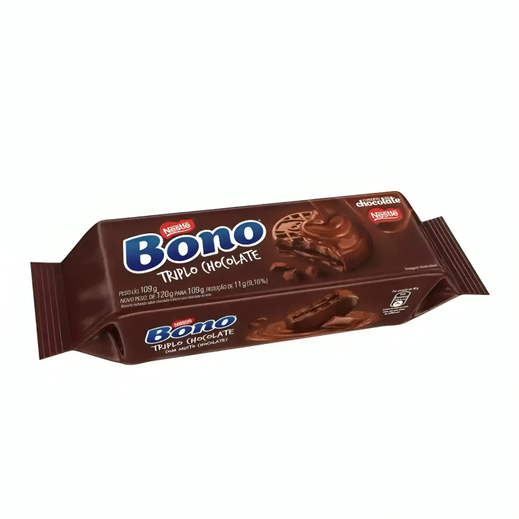 Biscoito Bono Recheado Coberto Chocolate Ao Leite 109g em Oferta na Shopee