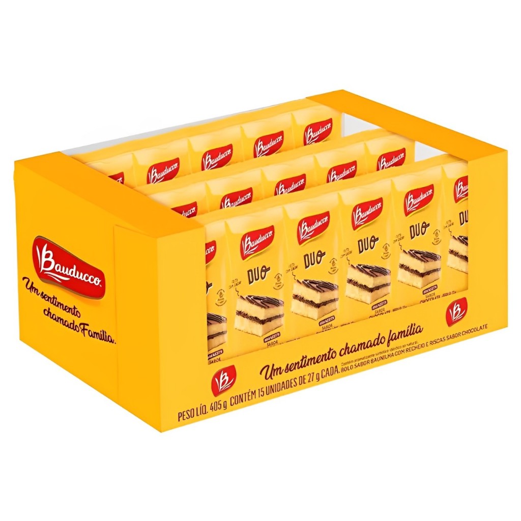 Bolinhos Duo Chocolate C/15 Unidades 27g - Bauducco em Oferta na Shopee