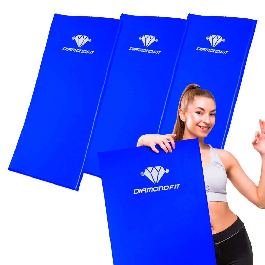 Kit 3 Colchonete de Gisnatica Espuma Treino Abdominal Exercicio Fitness Abdominal Yoga Pilates Azul