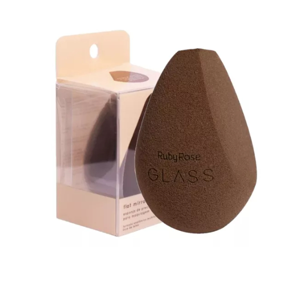 Esponja Ruby Rose De Maquiagem Glass Super Macia Chanfrada em Oferta na Shopee