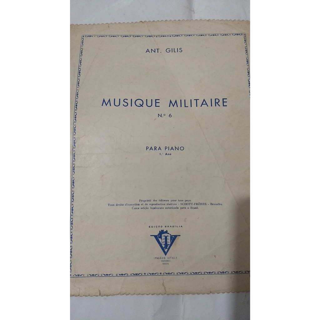 Musique Militaire Para Piano 1 ano Ant. Gilis Partitura