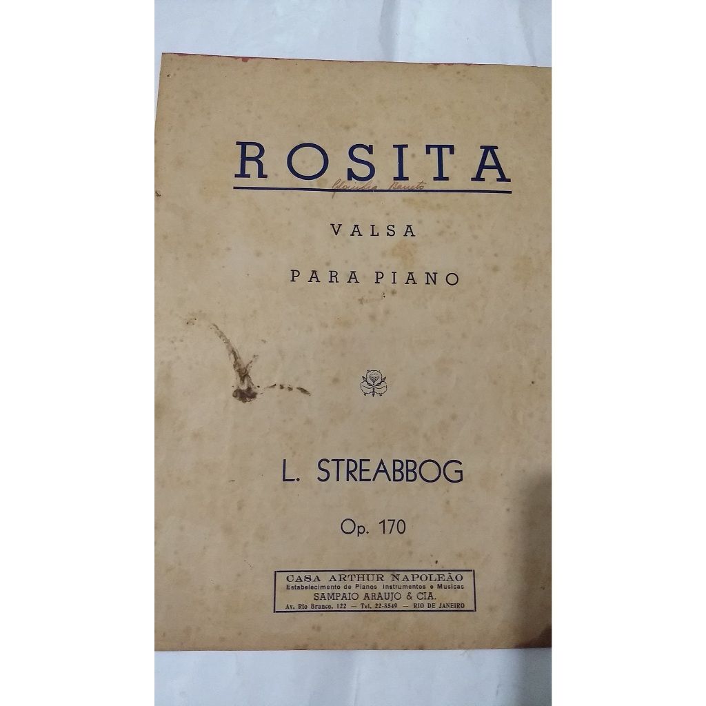 Partitura Valsa Para Piano Rosita L. Streabbog