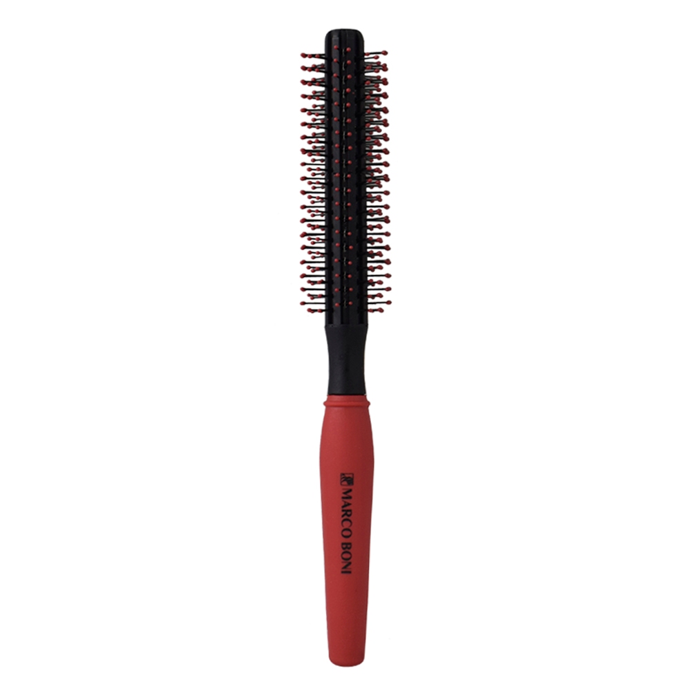 Escova De Cabelo Marco Boni Anti Estática Cabo Emborrachado 12mm Vermelha