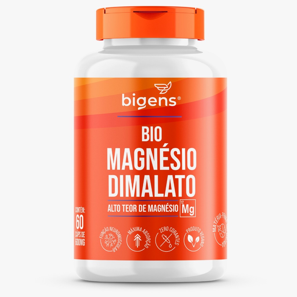 BIGENS BIO MAGNESIO DIMALATO VEGANO 60 CAPS BIOGENS em Oferta na Shopee