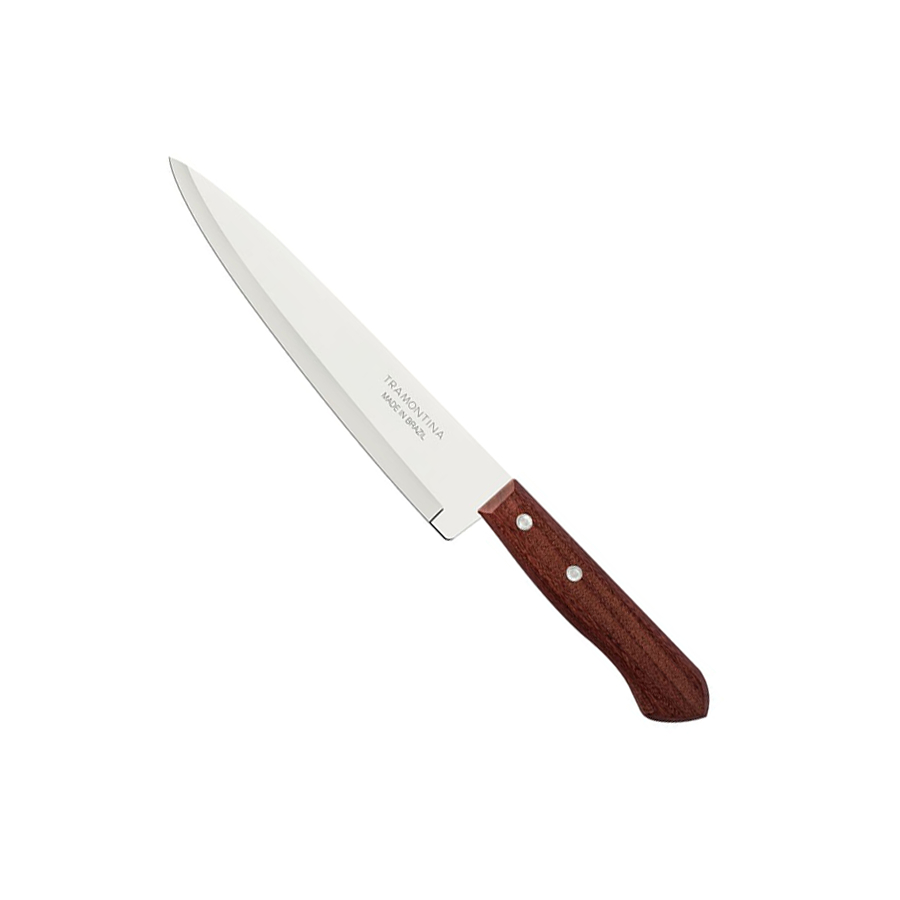 Faca Peixeira Tramontina Inox N8" Com Cabo De Madeira Universal Cozinha