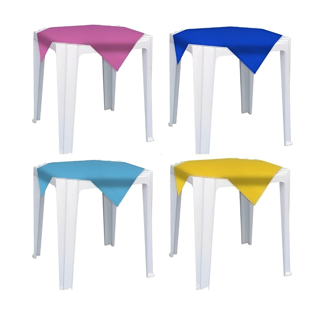 Kit 10 Toalhas de mesa festa infantil TNT convidados lisa cobre mancha 70x70 quadrada