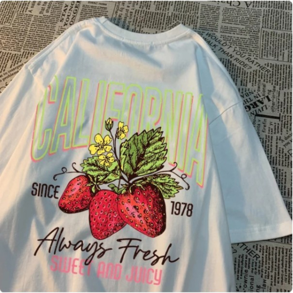 Camiseta Califórnia Morango Unissex Plus Size