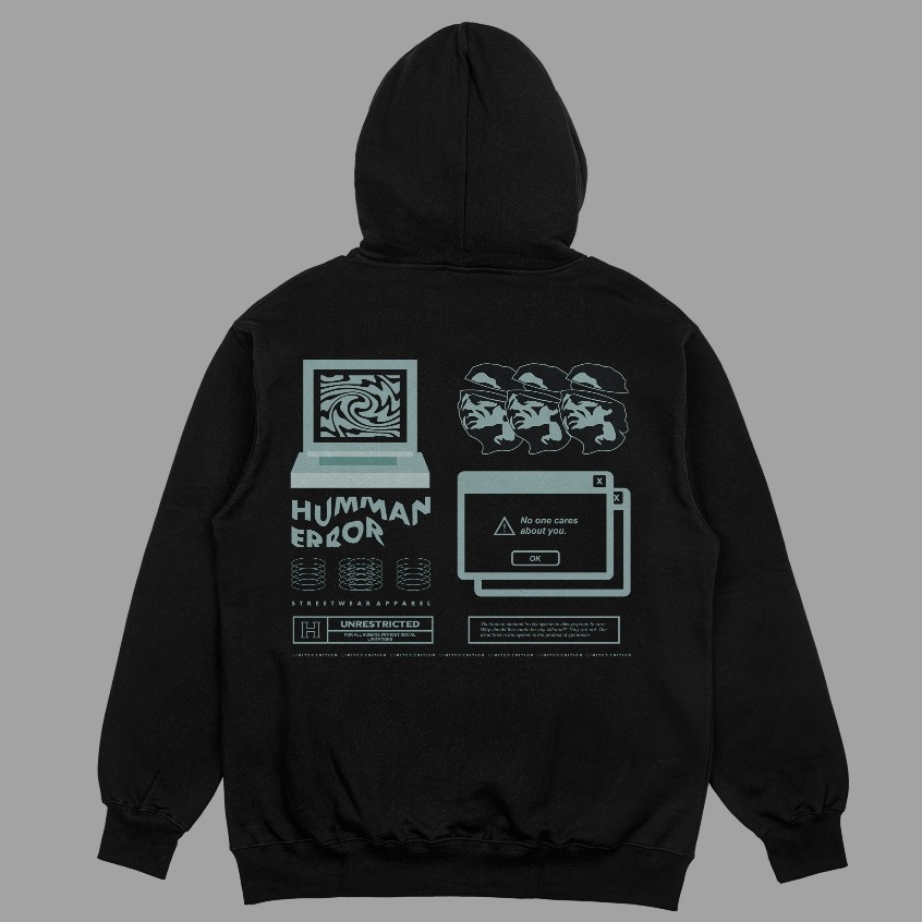 Moletom Canguru Human Error Pc Failed Blusa de Frio Flanelado Qualidade Premium