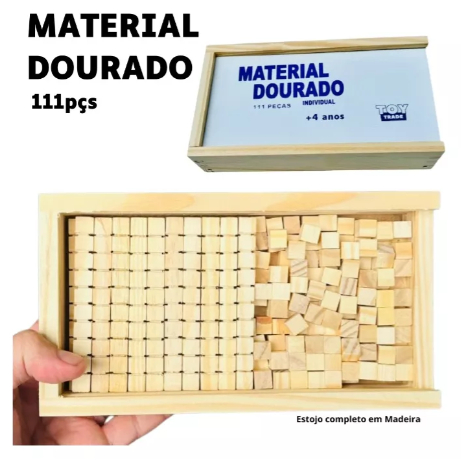 Material Dourado 111 peças Educativo Contador Escolar Matemática em Oferta na Shopee