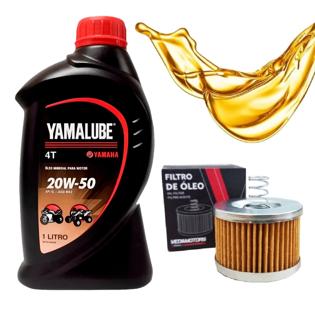 Kit Troca de Óleo Fazer 150 Factor 150 Crosser 150 Yamalube 20w50 + Filtro em Oferta na Shopee