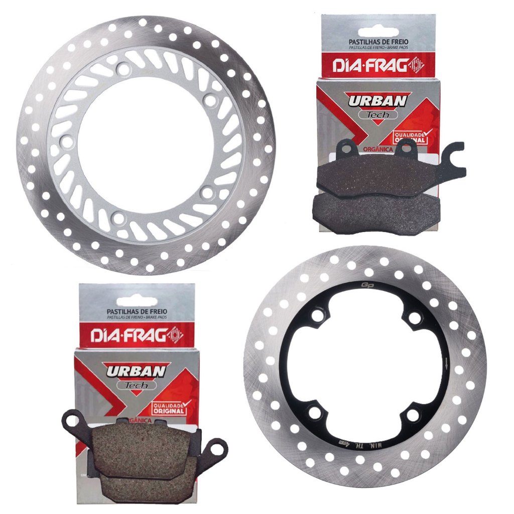 Discos de Freio Cb 300r Sem Abs 2009-2015 + Pastilhas Diafrag em Oferta na Shopee