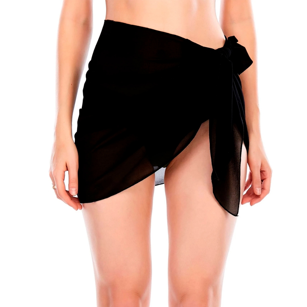 Saida de Praia Curta de Nó Encobre Biquini em Oferta na Shopee