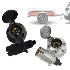 Kit Tomada Engate Reboque 6 Polos 7 Polos Completo Para Carretinha Carreta Carro Resistente