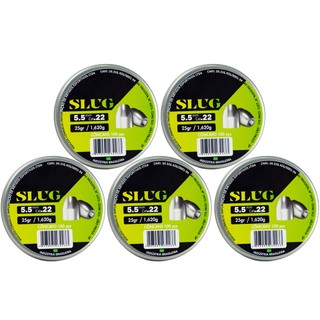 Kit 5 Chumbinho Slug 5.5mm 1,620g 100 Unidades - Virtus em Oferta na Shopee