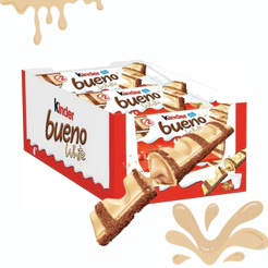 Chocolate Kinder Bueno WHITE (Branco) 39g C/15 Unidades Ferrero