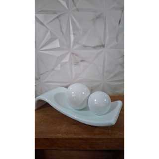 Rampa com 2 Esferas Decoração Cerâmica Centro de Mesa em Oferta na Shopee