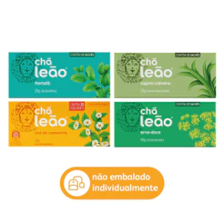 Kit Chá Leão Linhas Ervas 4 Sabores - 100 Sachês