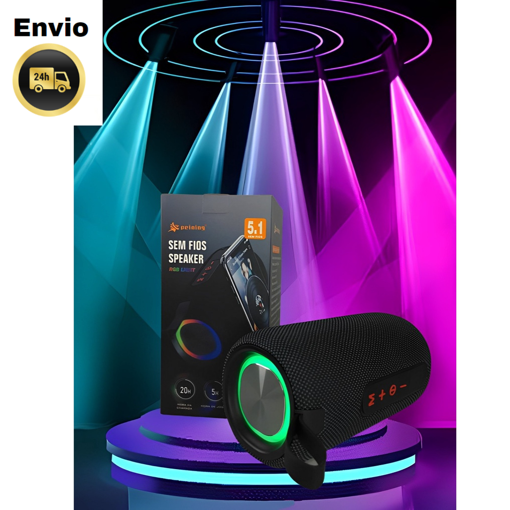 Caixa de som Bluetooth 5.1 sem fio Resistente