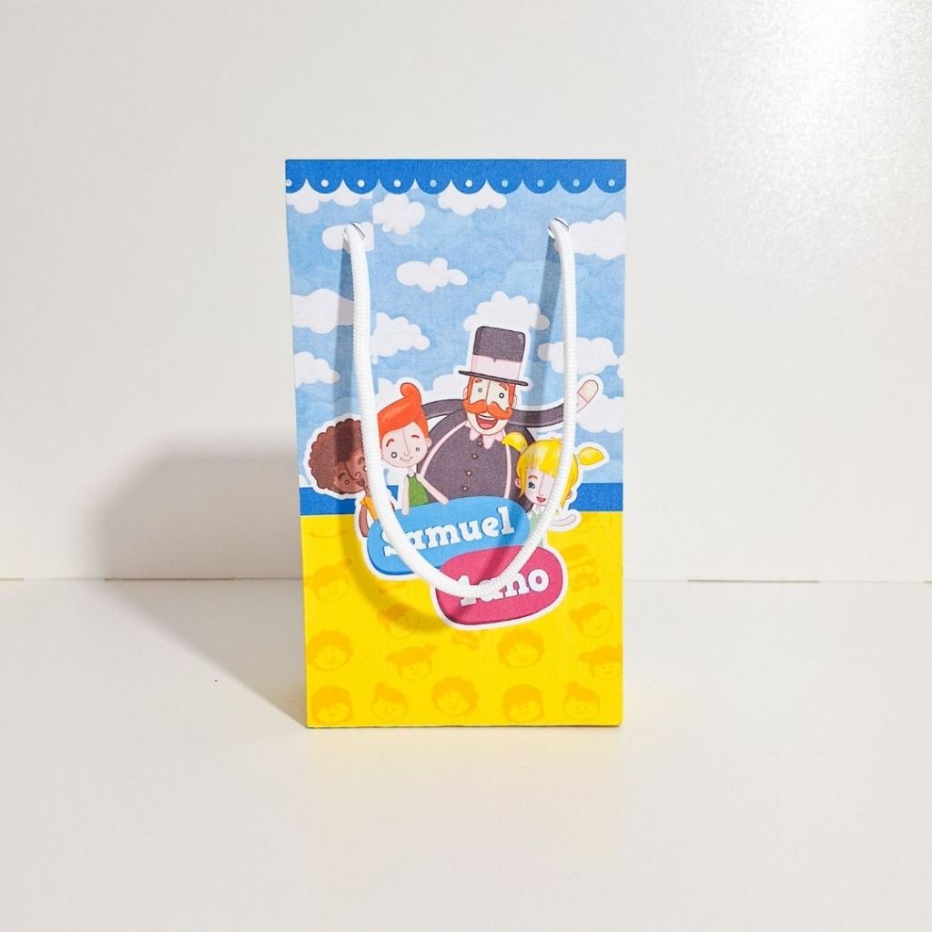 Sacolinha Surpresa Personalizada Mundo Bita Menino (Pegue e Monte) Lembrancinhas| Aniversário | Lancheirinha | Maletinha