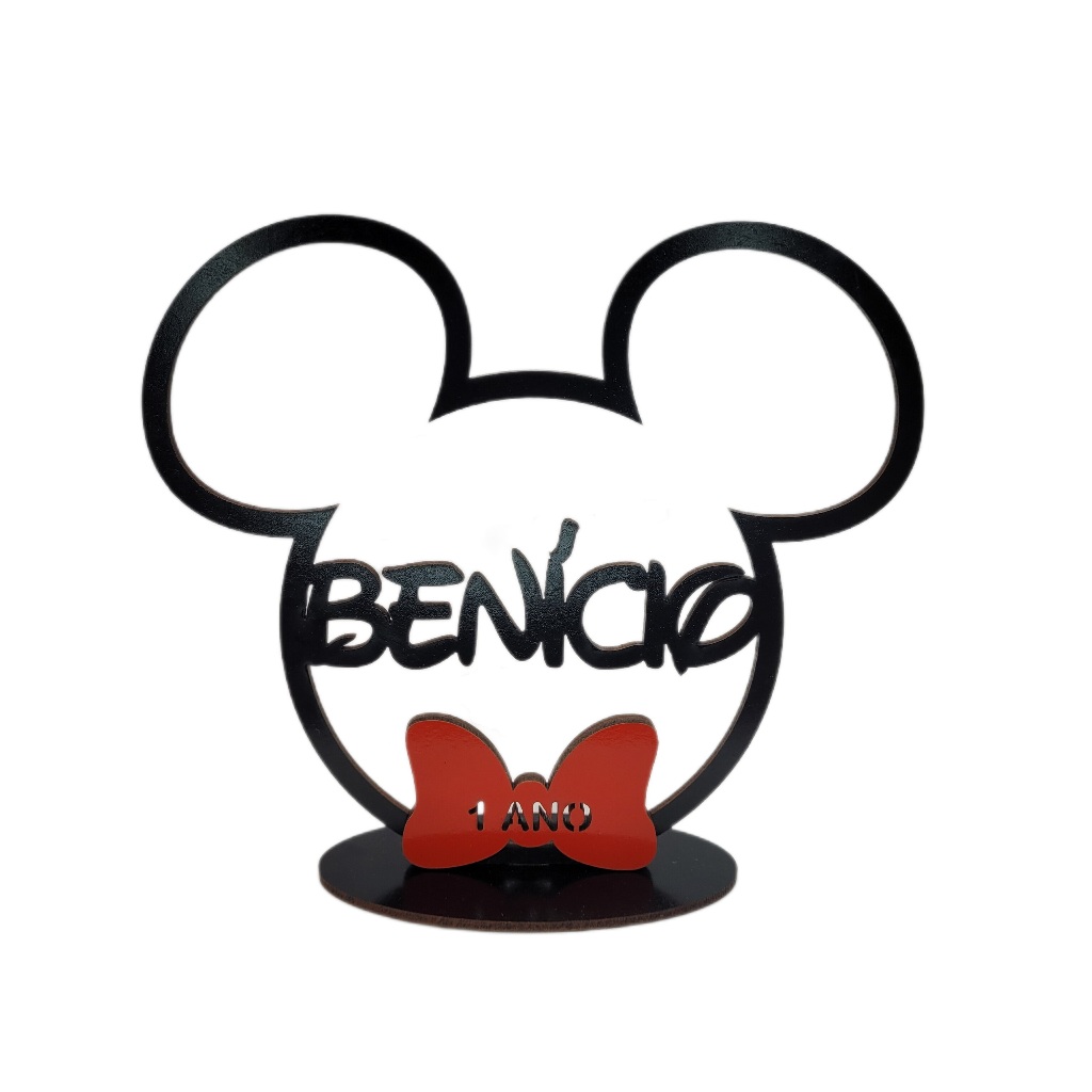 20 Centro de mesa do Mickey - personalizado Com Nome em Oferta na Shopee