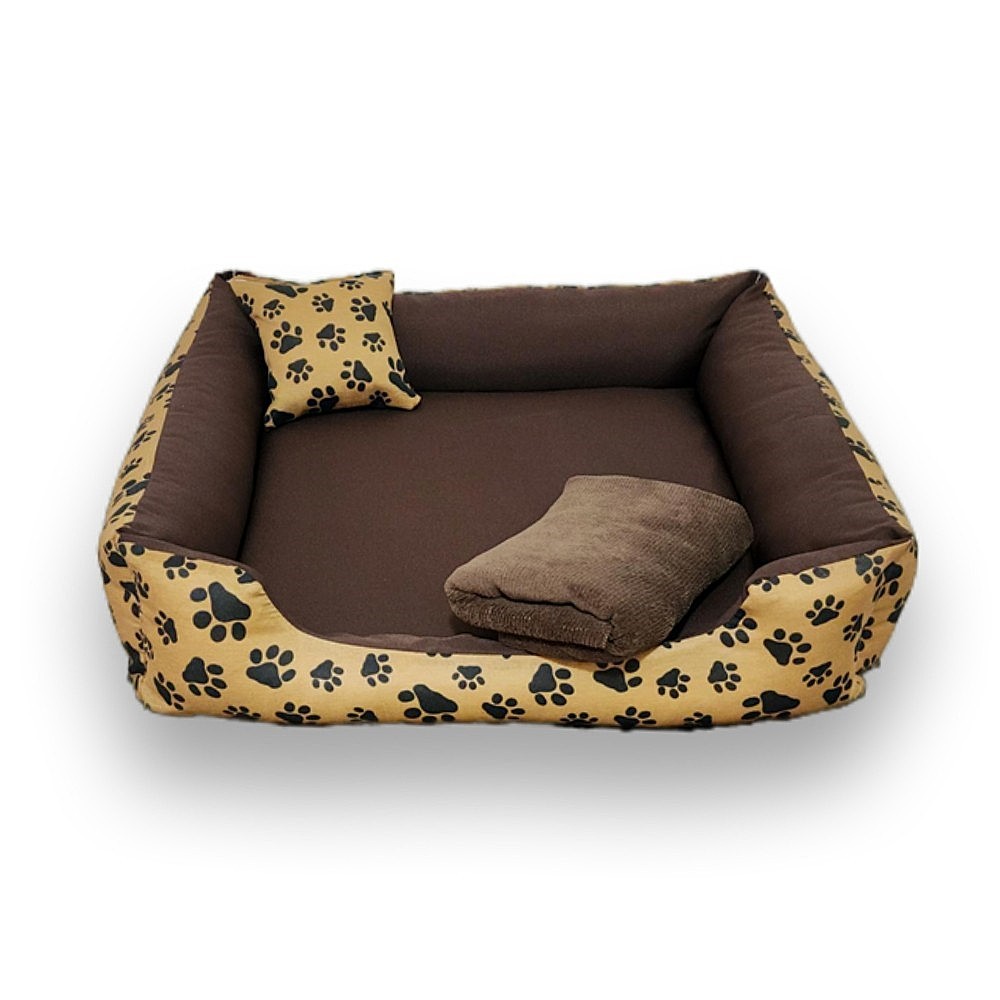 cama para cachorro grande até 18 kg + manta caminha pet g com ziper  enchimentos de silicone virgem