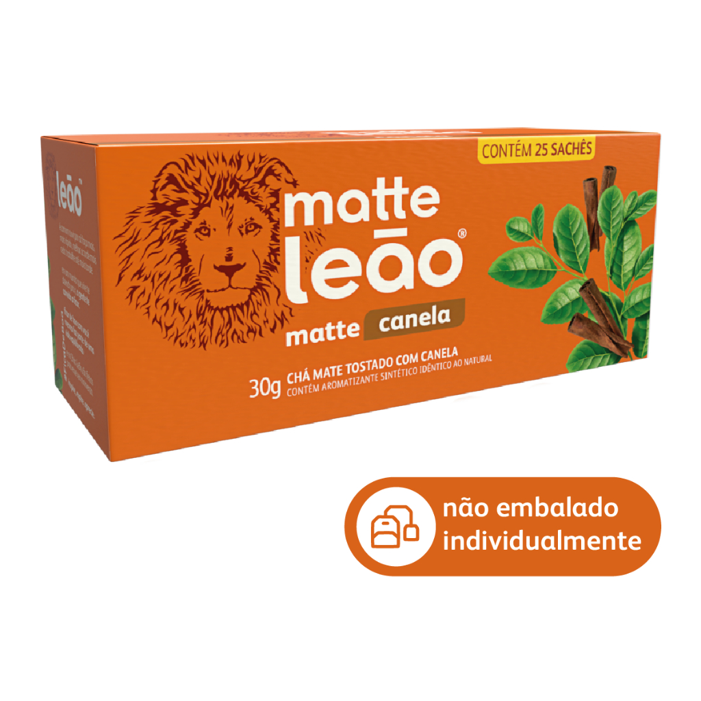 Chá Matte Leão Canela - Caixa com 25 Unidades