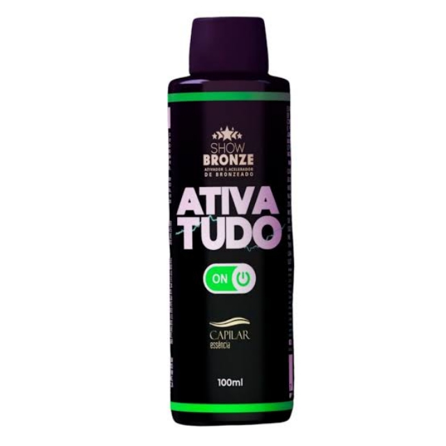 Ativa Tudo  Ativador e Aceleradorde Bronzeado 100ml Capilar Essência Show Bronze