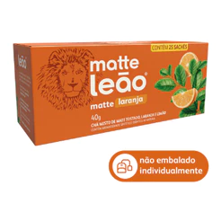 Chá Matte Leão Laranja - Caixa com 25 Sachês