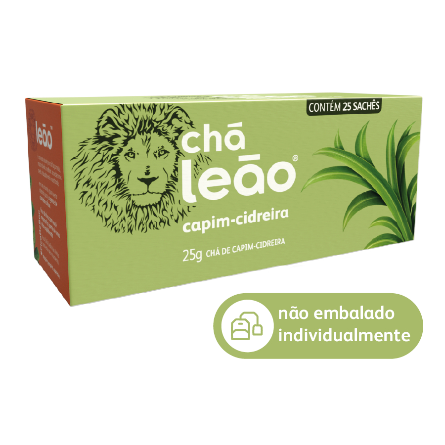 Chá Leão Capim-Cidreira 40g em sachês - 25 Unidades