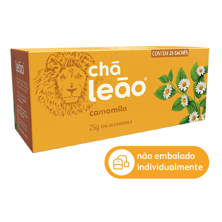 Chá Leão Camomila 25g em sachês - 25 Unidades em Oferta na Shopee