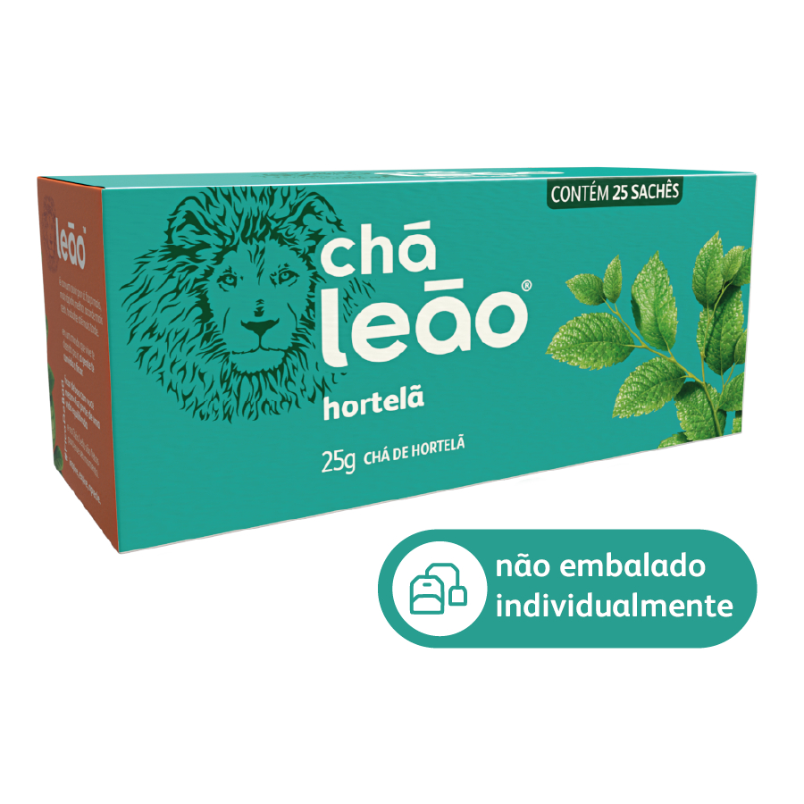 Chá Leão Hortelã 40g em sachês - 25 Unidades em Oferta na Shopee