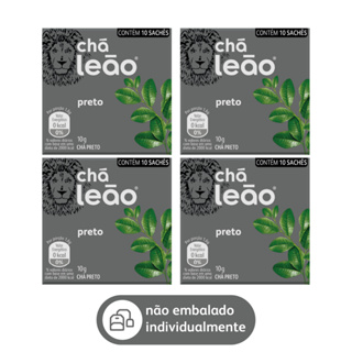 Kit Chá Leão de Chá Preto - 4 Caixas / 40 Sachês em Oferta na Shopee