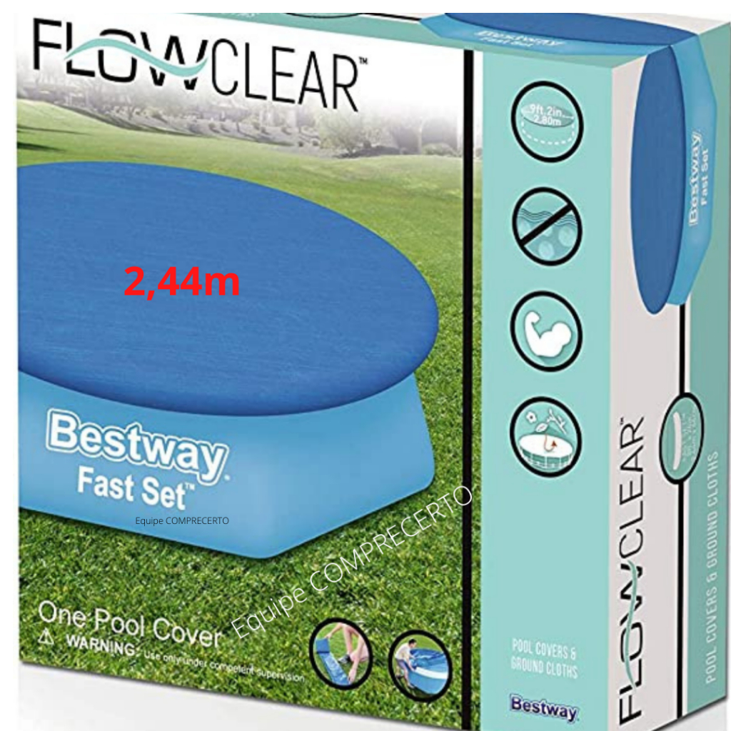 Capa Piscina Plastico borda inflável 2,44 cm bestway