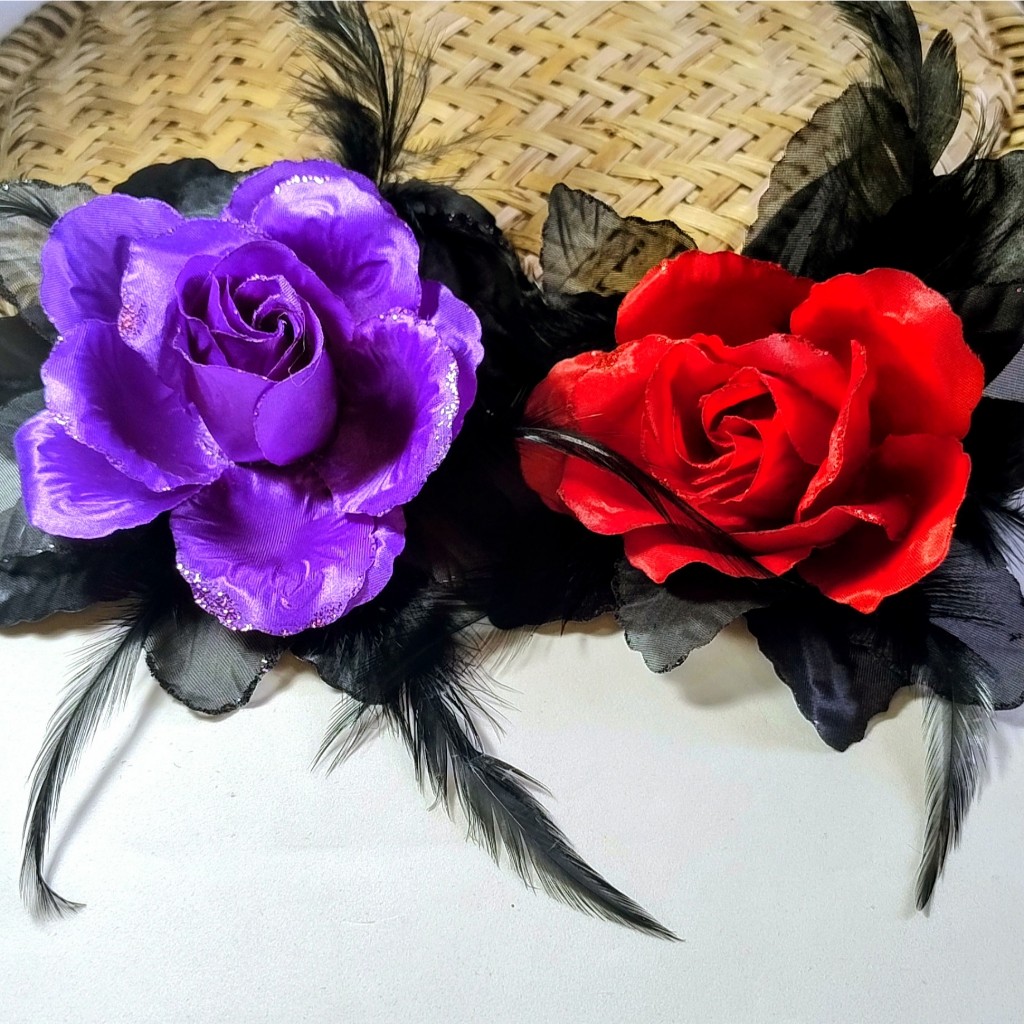 Rosa Presilha De Cabelo Acessório Cigano E Pomba Gira em Oferta na Shopee