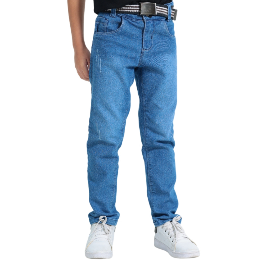 Calça Jeans Infantil juvenil Masculina skinny Com Regulador 04 ao 16